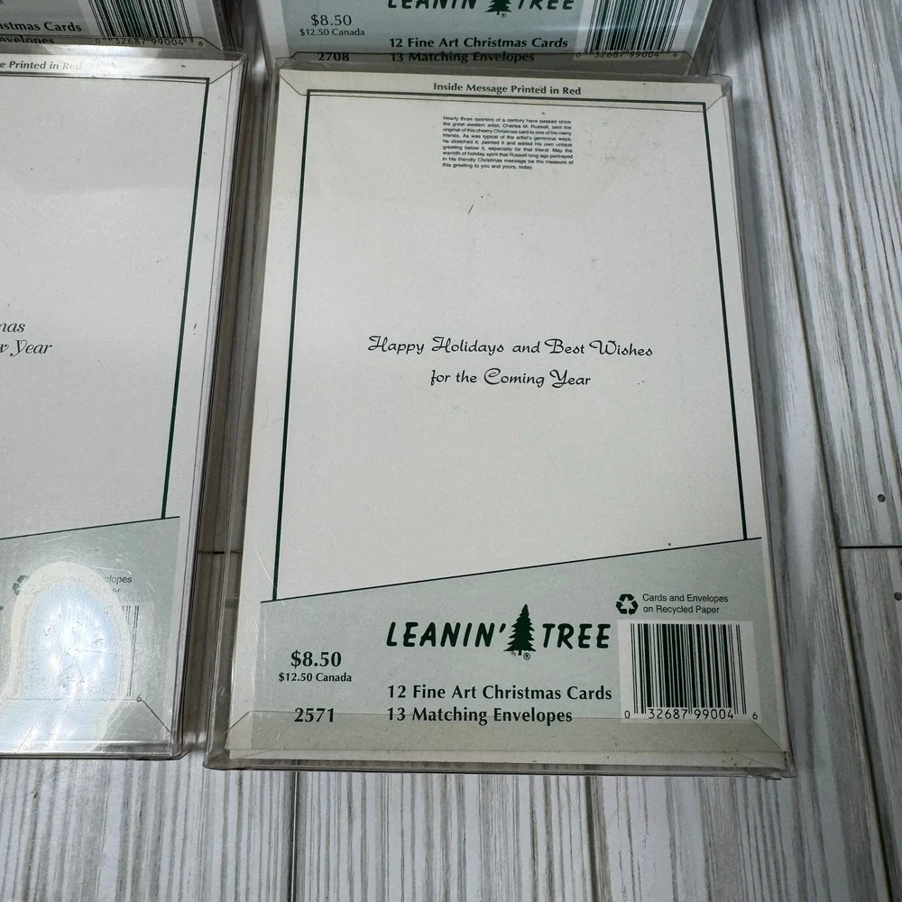Leanin Tree Christmas Cards‎ Western Cowboys Horses 4 Packs 12 Cards In Each